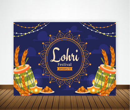 Lohri Party Backdrop For Kids