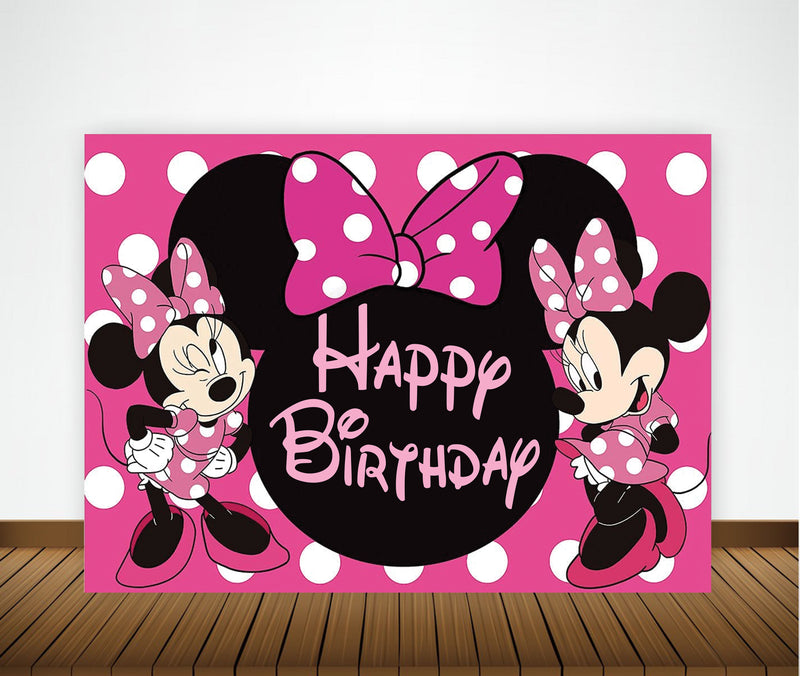 Minnie Theme Birthday Backdrop