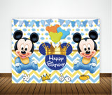 Mickey Mouse Theme Birthday Party Backdrop