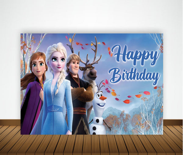 Frozen Theme Birthday Party Backdrop
