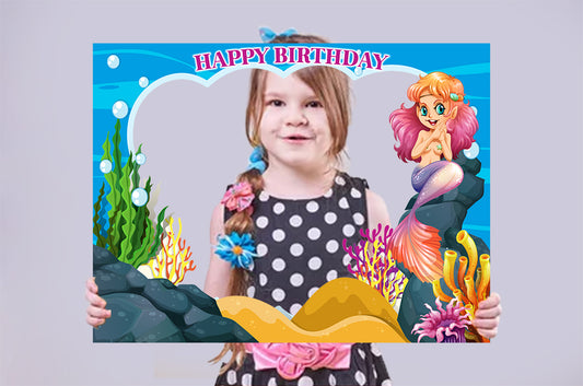 Mermaid Theme Birthday Party Selfie Photo Booth Frame