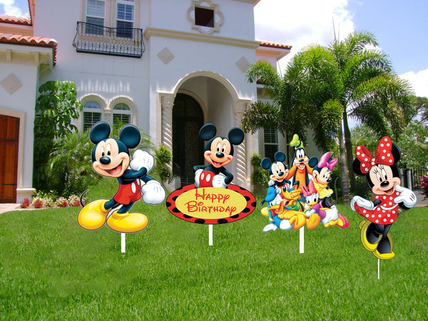 Mickey Mouse Theme Birthday Party Cutouts