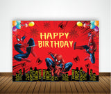 Spiderman Theme Birthday Party Backdrop