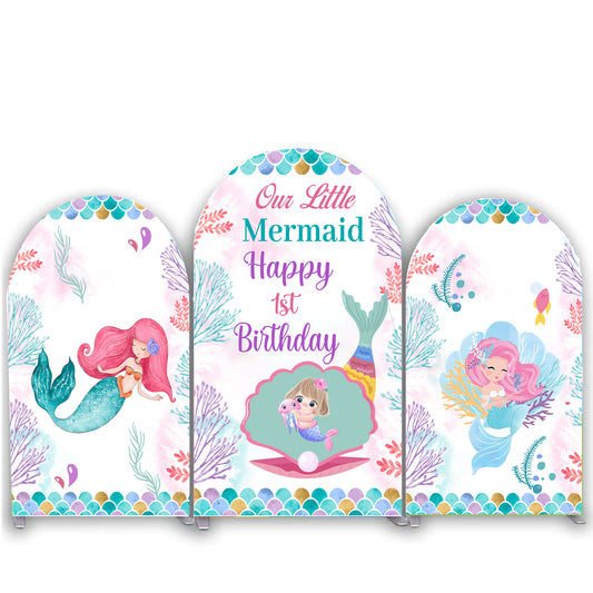 Mermaid Theme Birthday Party Arch Backdrop