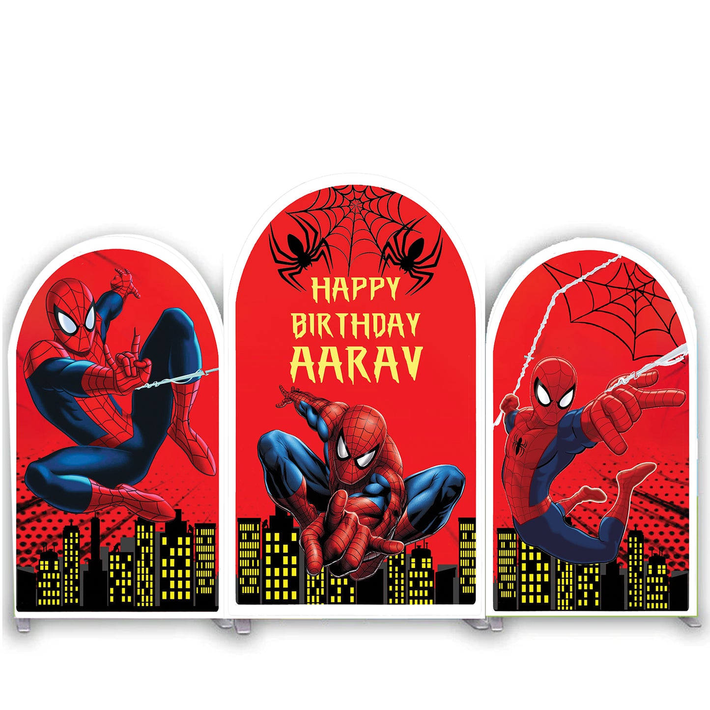 Spiderman Theme Birthday Party Arch Backdrop