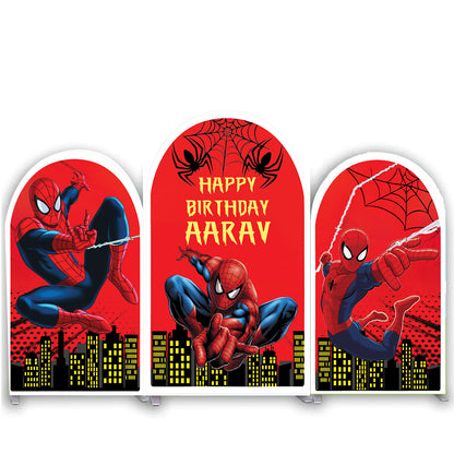 Spiderman Theme Birthday Party Arch Backdrop