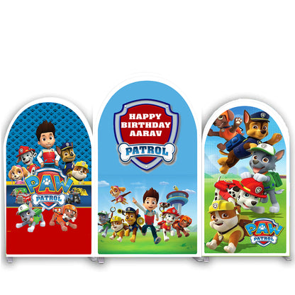 Paw Patrol Theme Birthday Party Arch Backdrop