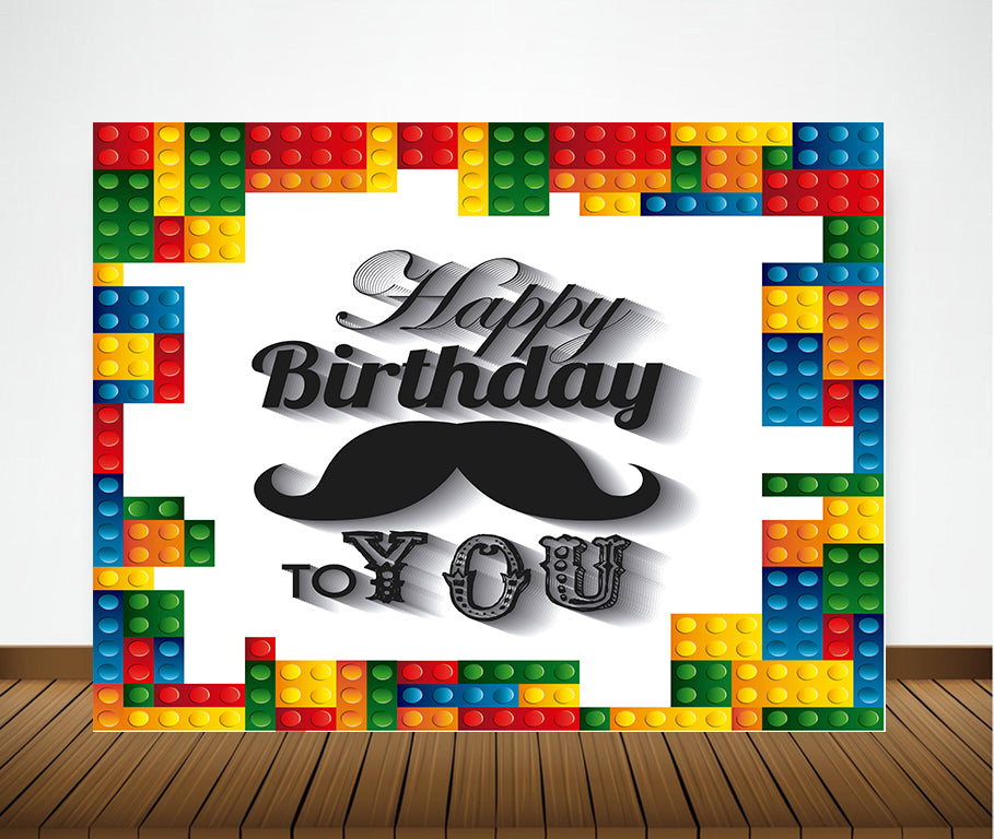 Lego Theme Birthday Party Backdrop