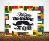 Lego Theme Birthday Party Backdrop