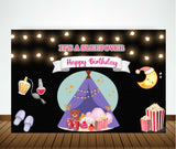 Pyjama Party Theme Birthday Party Backdrop