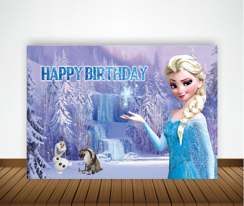 Frozen Theme Birthday Party Backdrop