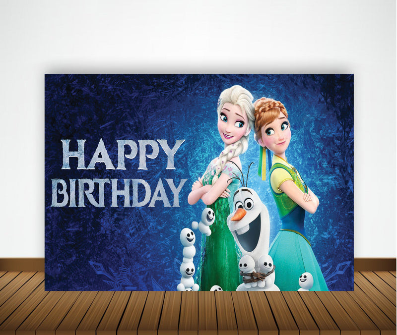 Frozen Theme Birthday Party Backdrop