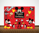 Mickey Mouse Theme Birthday Party Backdrop