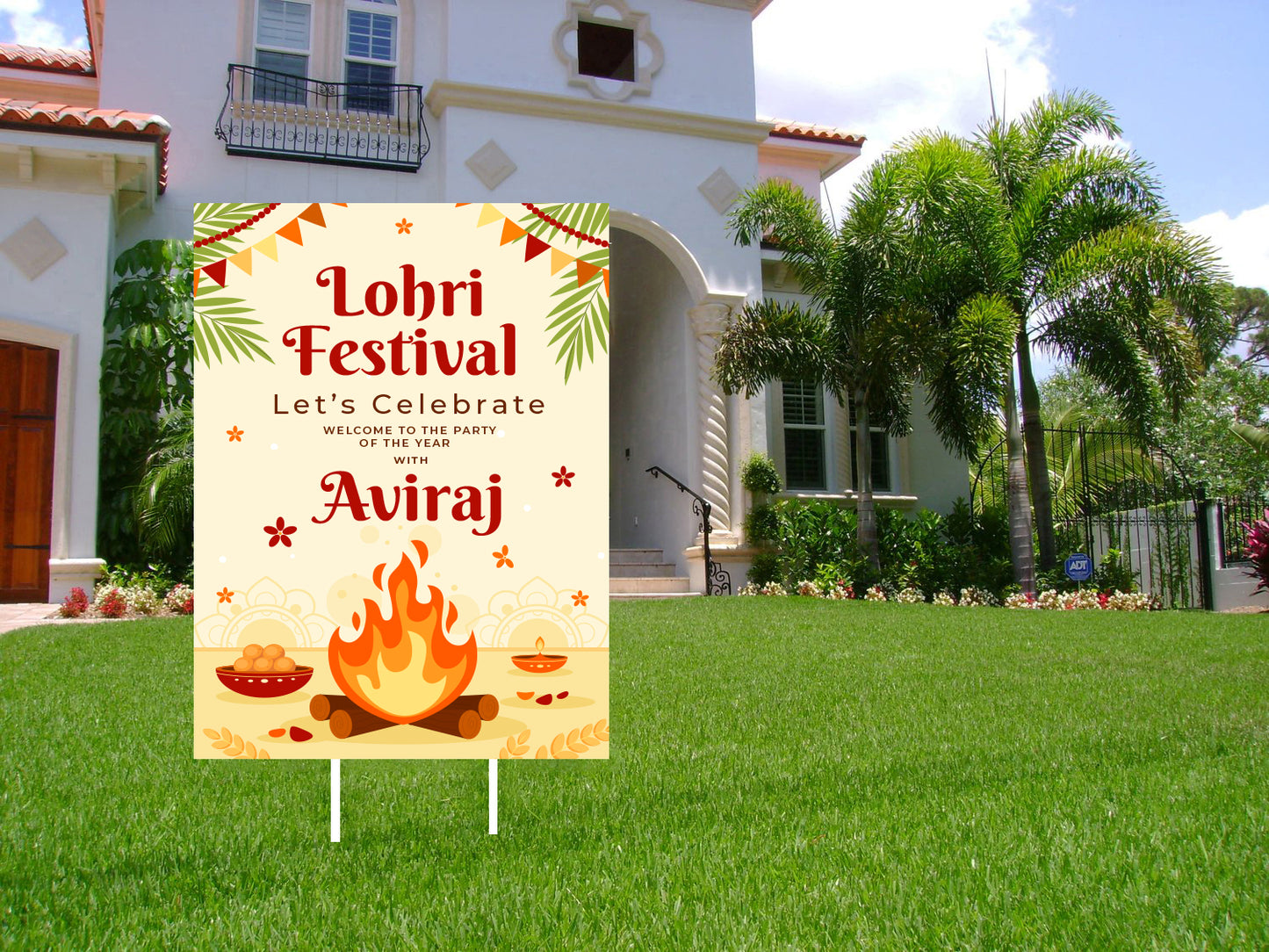 Lohri Party Welcome Board for Kids