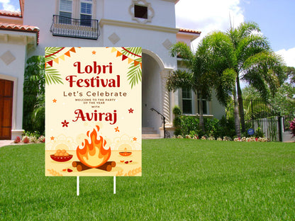 Lohri Party Welcome Board for Kids