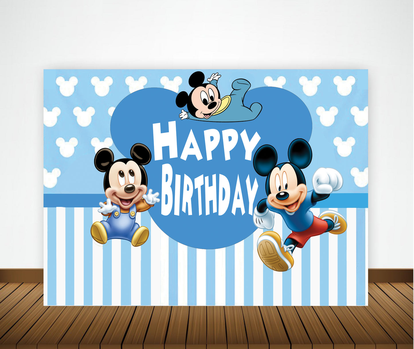 Mickey Mouse Theme Birthday Party Backdrop