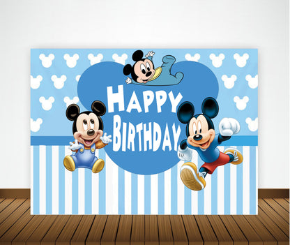 Mickey Mouse Theme Birthday Party Backdrop
