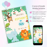 Jungle Theme Invitation for Birthday