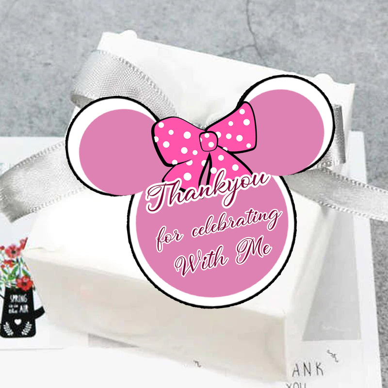 Minnie Theme Birthday Party Thank You Gift Tags