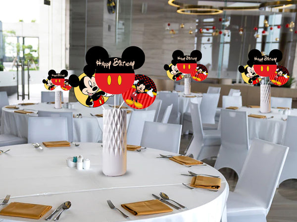Mickey Mouse Theme Birthday Party Table Toppers for Decoration