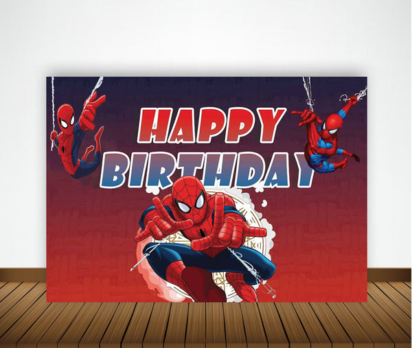Spiderman Theme Birthday Party Backdrop