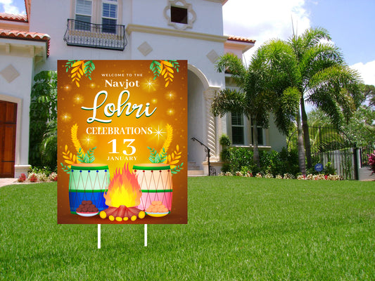 Lohri Party Welcome Board for Kids
