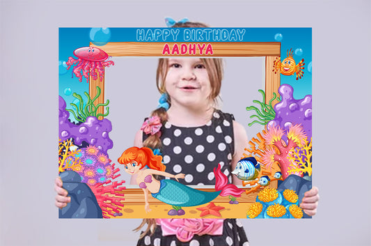 Mermaid Theme Birthday Party Selfie Photo Booth Frame