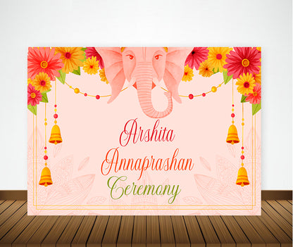 Annaprashan Ceremony Decoration Backdrop Banner For Kids