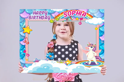 Unicorn Theme Birthday Party Selfie Photo Booth Frame