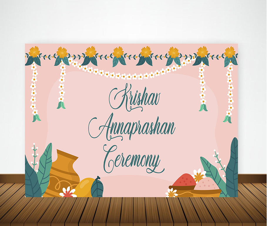 Annaprashan Ceremony Decoration Backdrop Banner For Kids