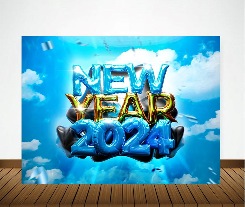 New Year Party Backdrop for Decorations