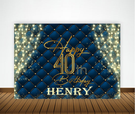 40th Birthday Party Backdrop 