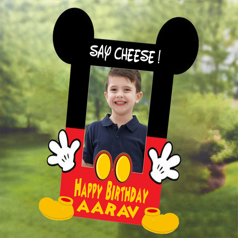 Mickey Mouse Theme Birthday Party Selfie Photo Booth Frame