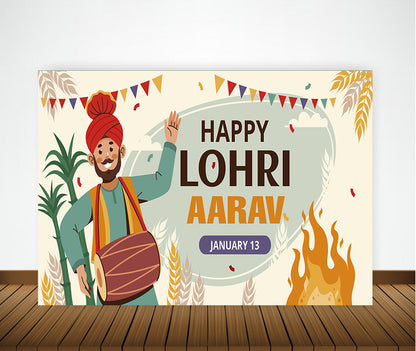 Lohri Party Backdrop For Kids