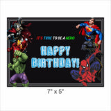 Avenger Theme Birthday Party Backdrop