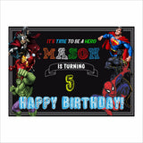 Avenger Theme Birthday Party Backdrop