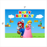 Super Mario Theme Birthday Party Backdrop