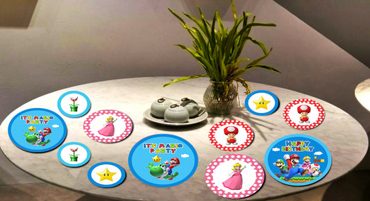 Super Mario Theme Birthday Party Table Confetti