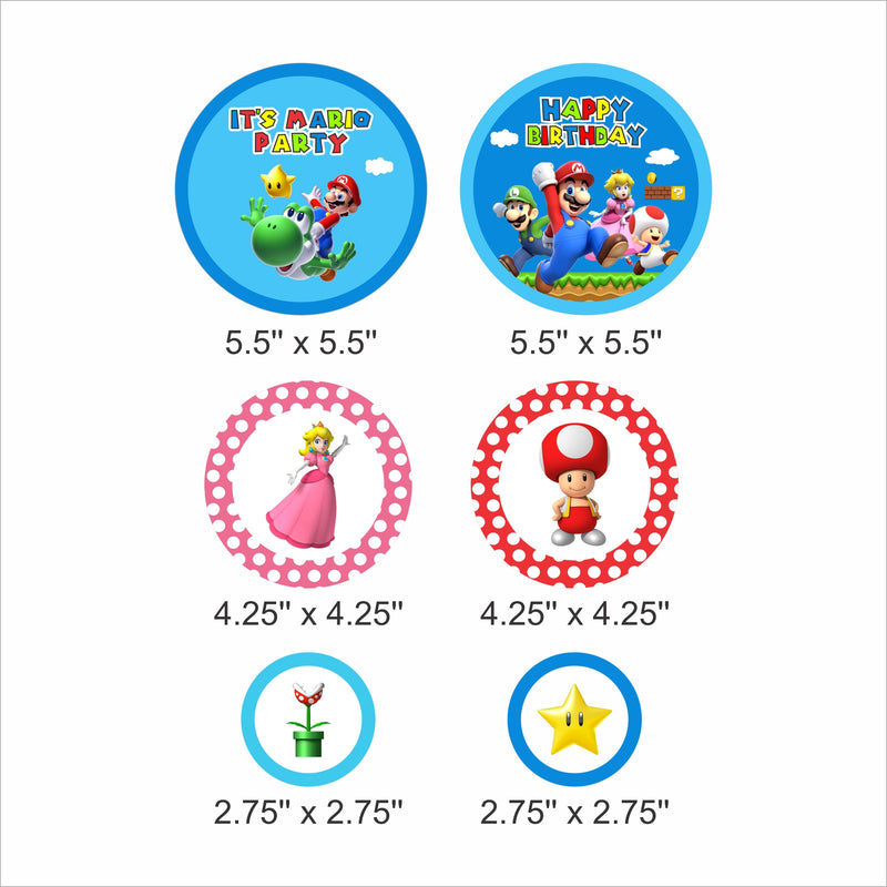 Super Mario Theme Birthday Party Table Confetti