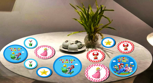 Super Mario Theme Birthday Party Table Confetti