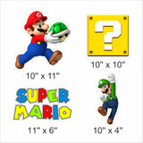 Super Mario Theme Birthday Party Cutouts