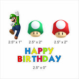 Super Mario Theme Birthday Party Paper Decorative Straws