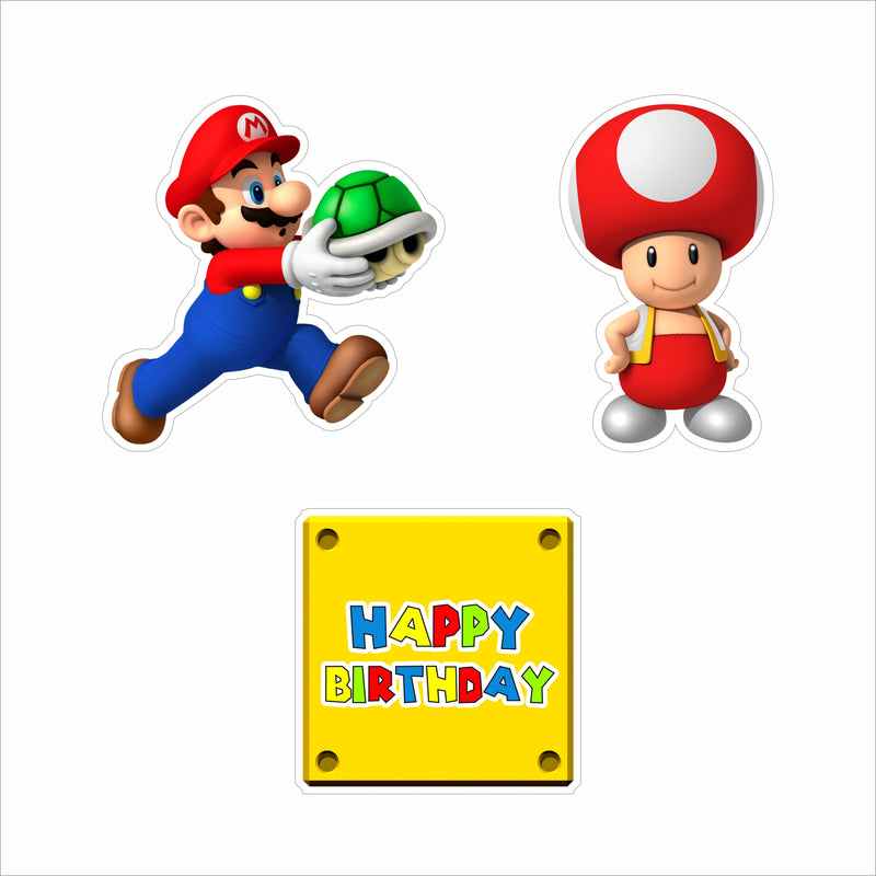 Super Mario theme Birthday Party Table Toppers for Decoration