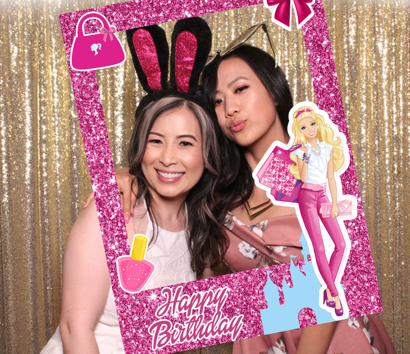 Birthday Party Selfie Photo Booth Frame & Props