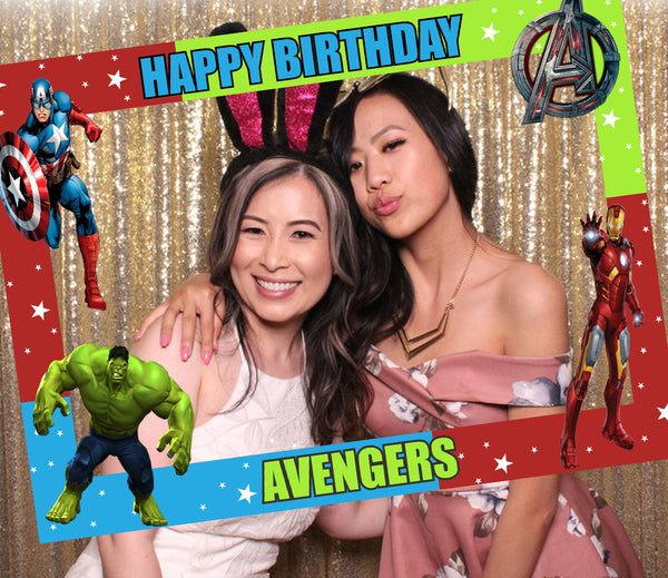 Avenger Theme Birthday Party Selfie Photo Booth Frame