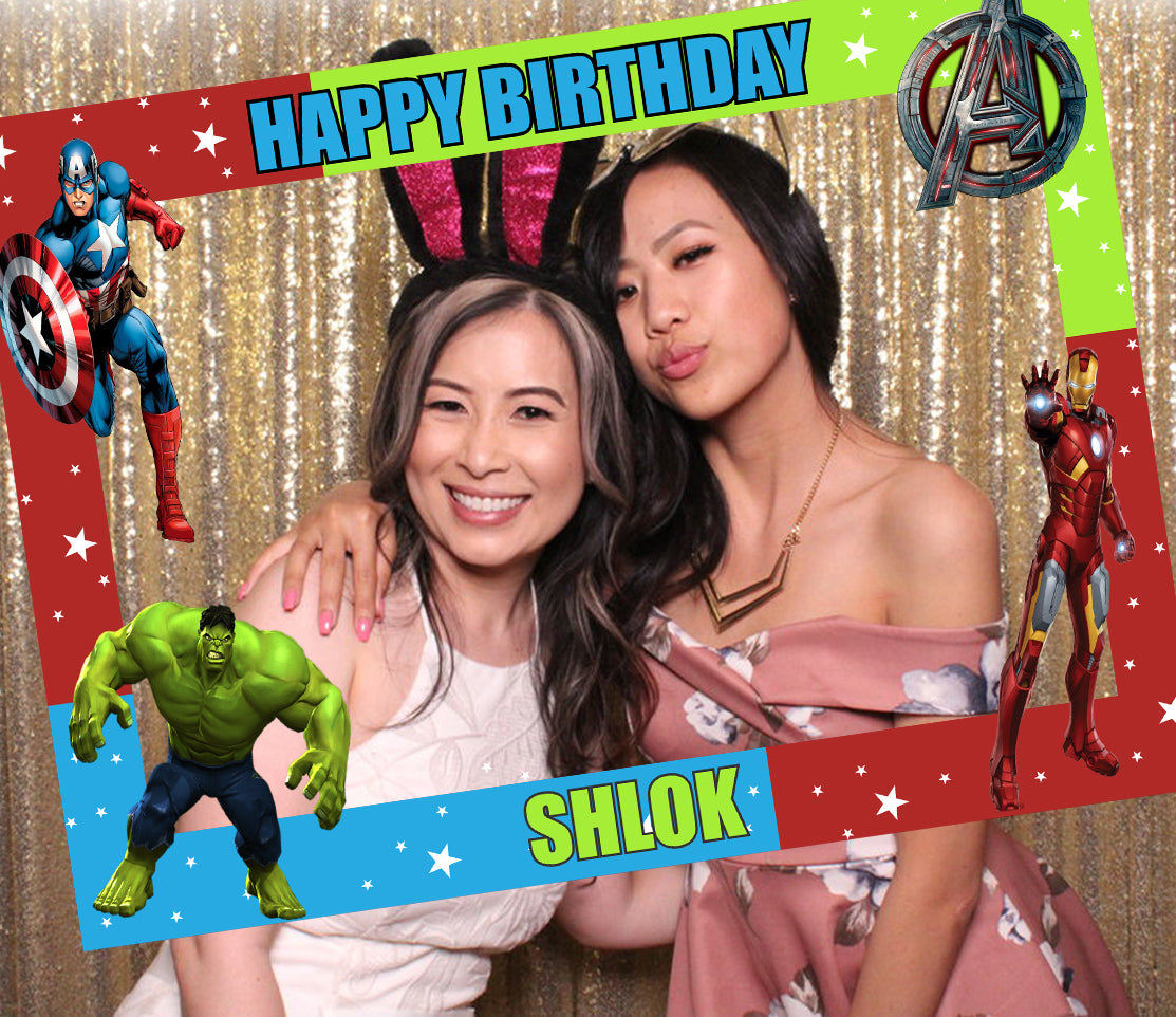 Avenger Theme Birthday Party Selfie Photo Booth Frame
