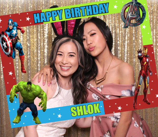 Avenger Theme Birthday Party Selfie Photo Booth Frame