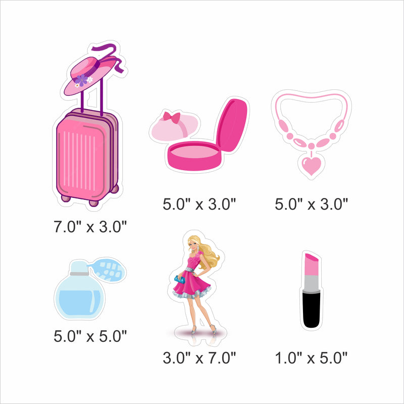 Barbie Birthday Party Photo Booth Props Kit