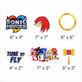 Sonic Theme Birthday Party Photo Booth Props Kit