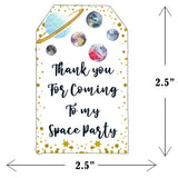 Space Theme Birthday Party Thank You Gift Tags